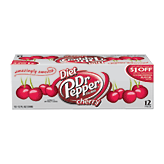 Dr Pepper  diet cherry soda pop, 12-fl. oz. cans Full-Size Picture